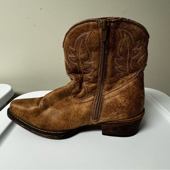 Roper Short Western Cowboy Brown Boots Size 6 1/2 - Picture 1 of 7